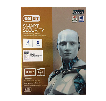 eset smart security latest version - 3 device, 3 years (cd)